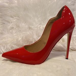 NWOT FSJ pointed toe red stiletto pumps